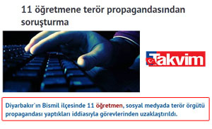 Diyarbakır’da 11 Öğretmen Terör Propagandası Yaptı